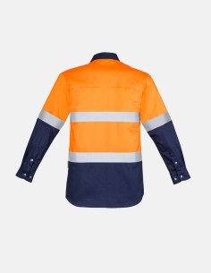 Long Sleeve shirt Orange/Navy 2