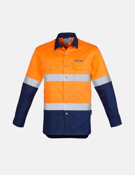 Long Sleeve shirt Orange/Navy