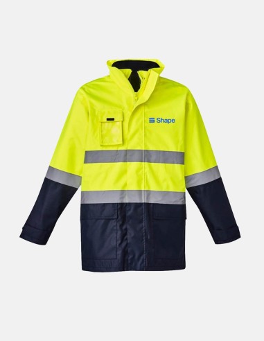 Mens Hi Vis Basic 4 In 1 Waterproof Jacket